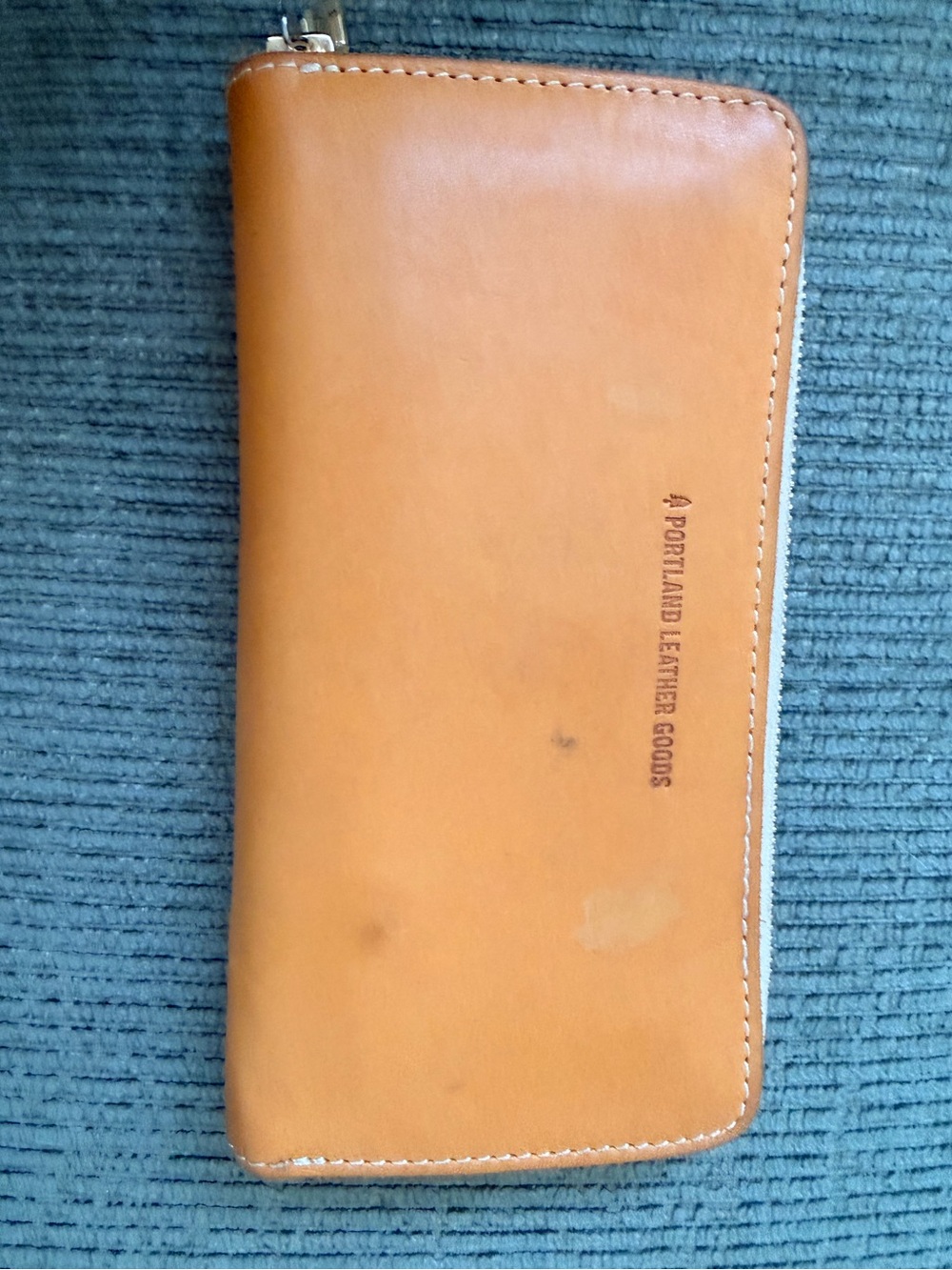 Portland Leather Tan Zip-Around Leather Wallet